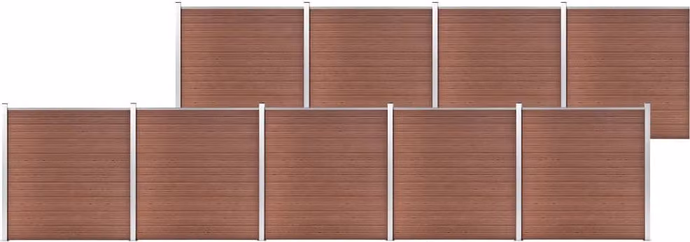 Maison Exclusive - Recinzione da giardino in WPC 1564 x 186 cm, marrone