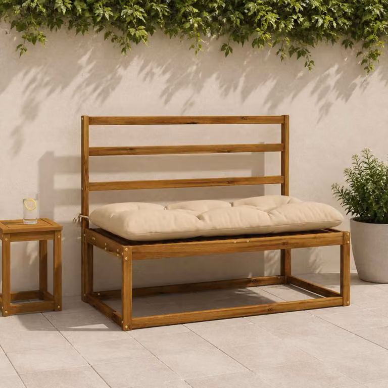 vidaXL Cuscini per Panchina a 2 Pezzi VIANEN 100% Poliestere Crema