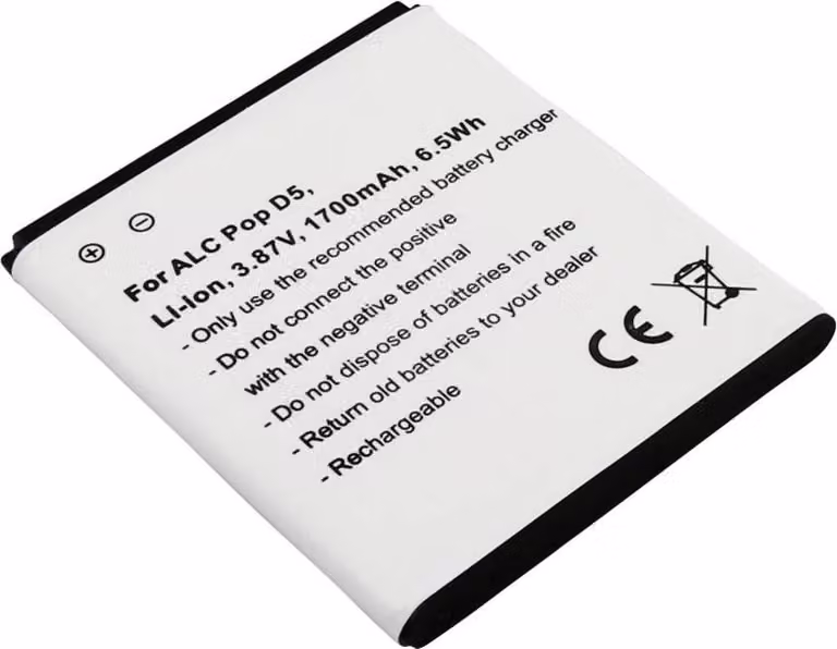 Avizar, batteria di ricambio Alcatel Pop D5 OT-5038 Li-Ion 3,87V 1700mAh,