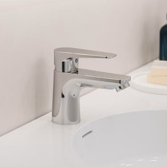 Kronenbach Radia 3.0: Miscelatore monocomando per lavabo, senza tappo di scarico, portata 5 l/min