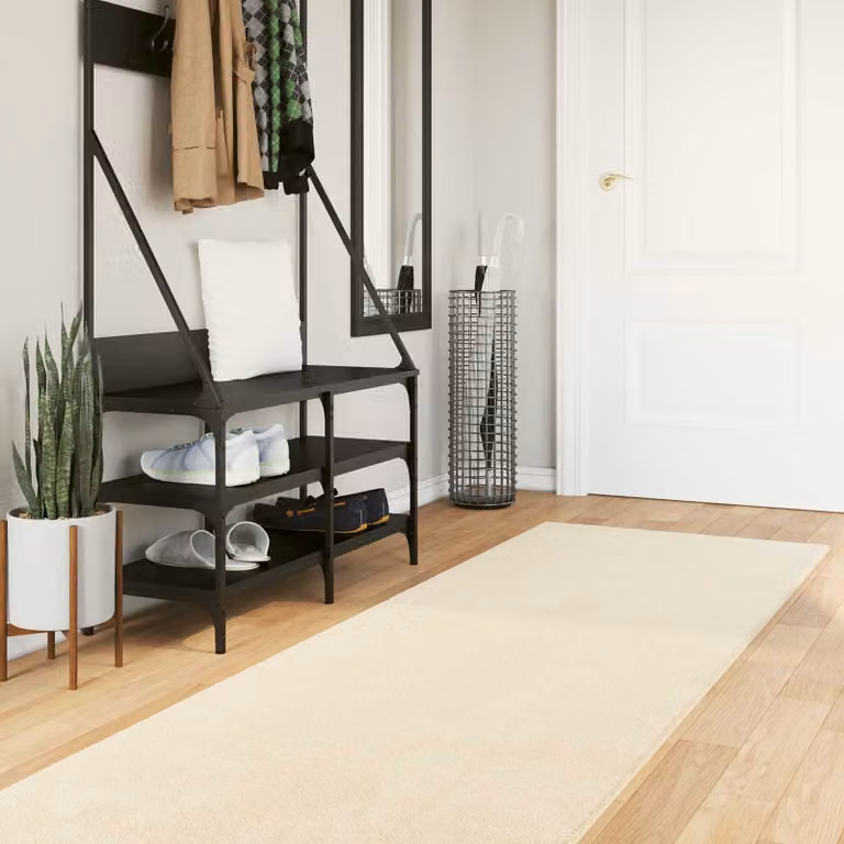 Tappeto a pelo medio vidaXL HUARTE beige, lavabile e adatto a riscaldamento a pavimento, L: 300 cm x P: 80 cm