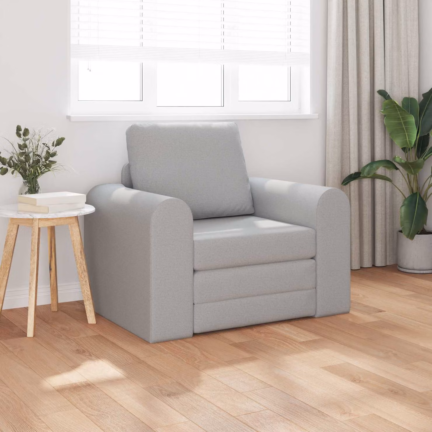 Divano letto vidaXL in tessuto Grigio Nuvola, L: 98 cm, P: 71 cm, H: 83 cm