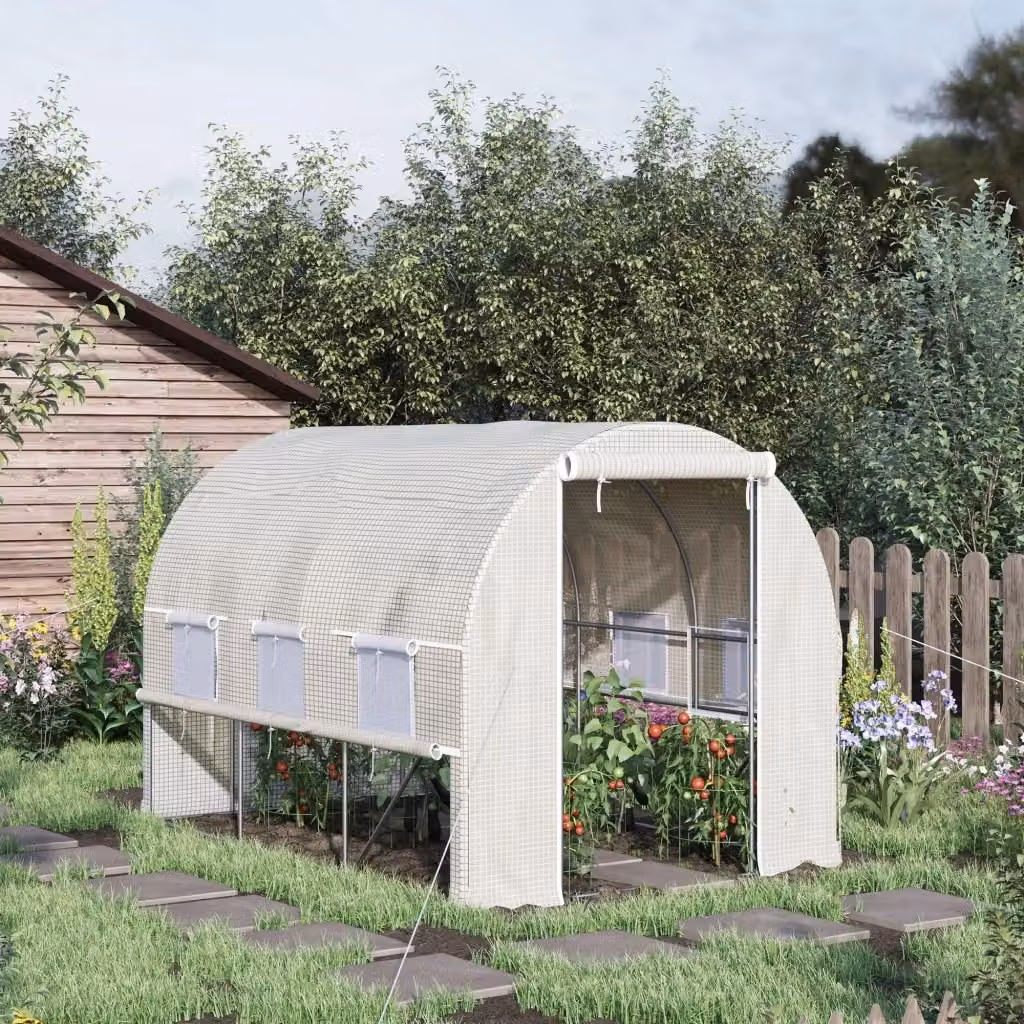 Serra per Orto e Giardino GIORDANOSHOP in Acciaio Zincato e Polietilene Bianca L: 295 cm, P: 200 cm, H: 200 cm – 2