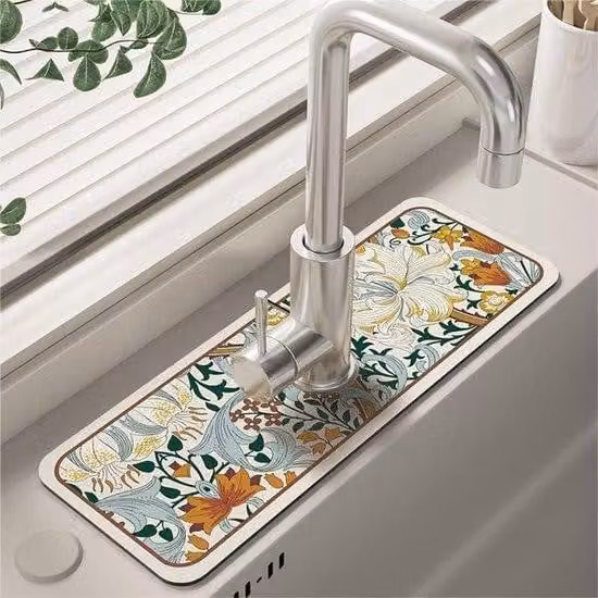 Tappetino da doccia - Antiscivolo - 38x13,8 cm - Adatto per bagno e cucina - Colorato - Diatomite