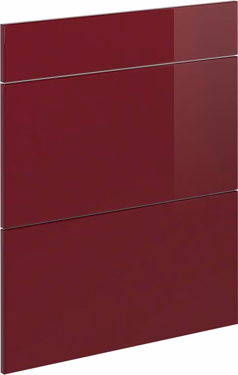 Frontale cucina Vicco R-Line Rosso lucido 59.6 x 70.4 cm frontale del mobile per mobile base con cassetti, Model 41253