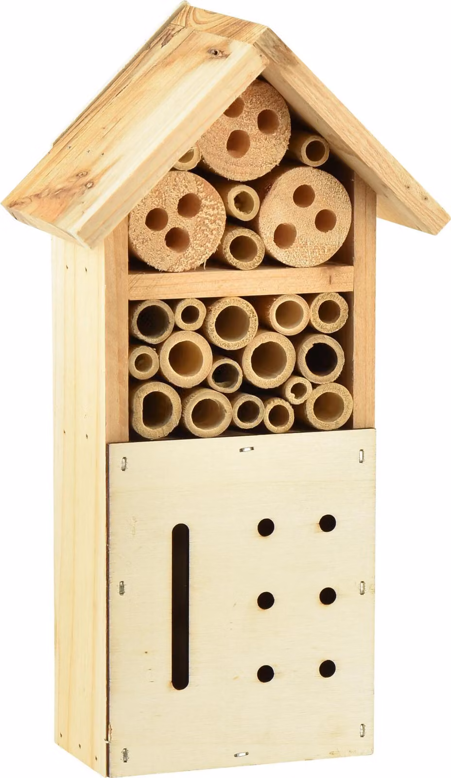 Albergo per insetti sostenibile in legno di abete naturale 13,5x8x26cm
