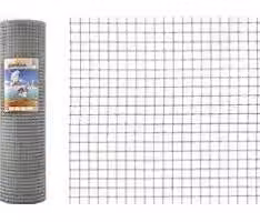 Rete metallica per recinzioni, zincata. Dimensioni: 12,7 x 0,65 mm x 101 cm x 2,5 m. Per giardini