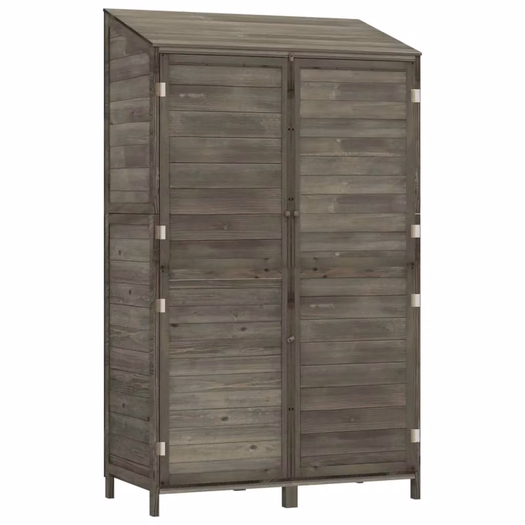 Casetta da giardino in legno massello di abete color antracite L: 102 cm, P: 52 cm, H: 174,5 cm – 2