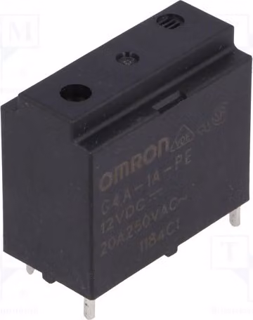 1 relè: elettromagnetico. Bobina: 12 VDC. Serie: G4A G4A-1A-PE 12 VDC, elettromagnetico