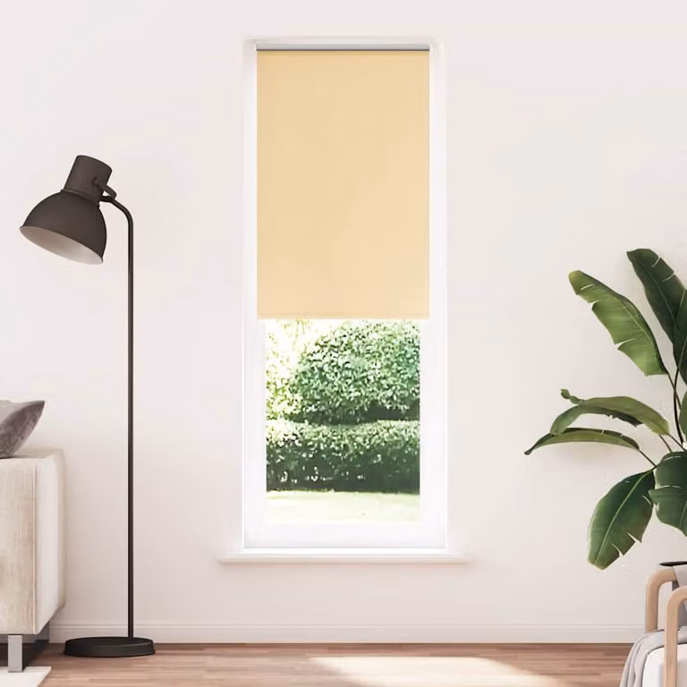 Tenda a Rullo Oscurante vidaXL Beige in Poliestere L/P/H: 65 x 60,7 x 230 cm