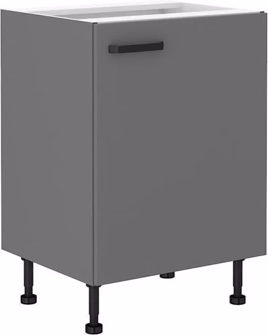 Mobiletto inferiore a un'anta NELJA - larghezza 60 cm, antracite