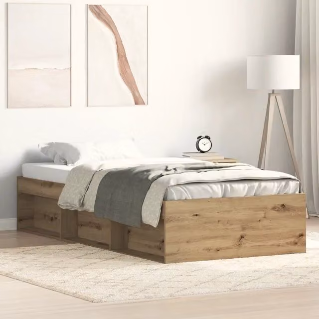 Giroletto senza Materasso-Struttura Letto Rovere Artigianale 90x200cm 209958