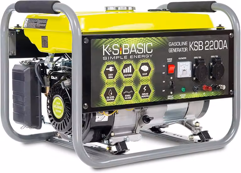 Generatore da 2200W - Generatore di corrente - Gruppo elettrogeno di emergenza - Generatore a benzina - Generatore elettrico