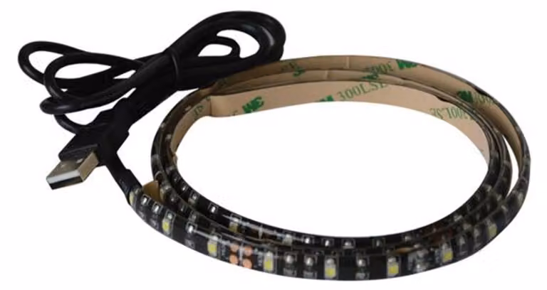 Striscia LED con alimentazione USB GETI GLS34W, 90 cm, luce bianca calda