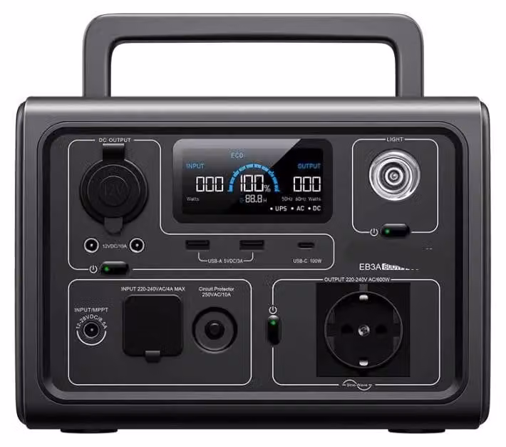 Centralina portatile – 600W, onda sinusoidale pura – capacità 268Wh – batteria mobile per campeggio