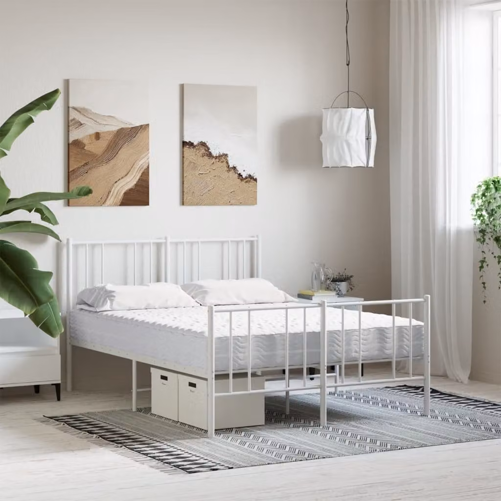 vidaXL Materasso in Schiuma Bianco 140x200 cm Durezza H2 H3