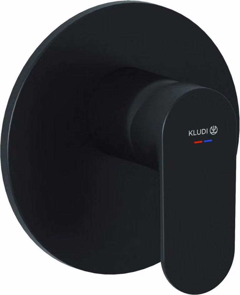 Kludi X1 Set miscelatore monocomando da incasso per doccia con unità funzionale nero opaco, 1 pz.