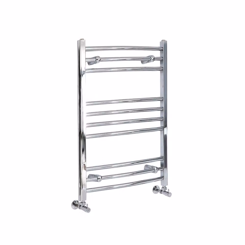 Scaldasalviette Curvo Cromato - Termoarredo Bagno - 800 x 500mm - 200 Watt - Kent