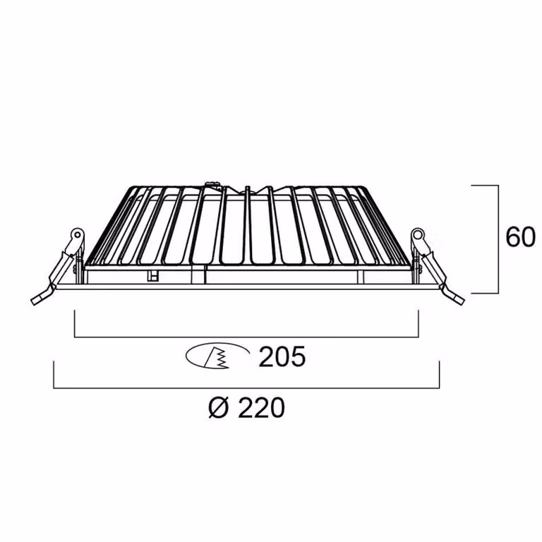 Sylvania Faretto a LED Insaver Slim, Ø 20,5 cm, 840 Slim, Bianco / Opale, Studio / Ufficio, Alluminio