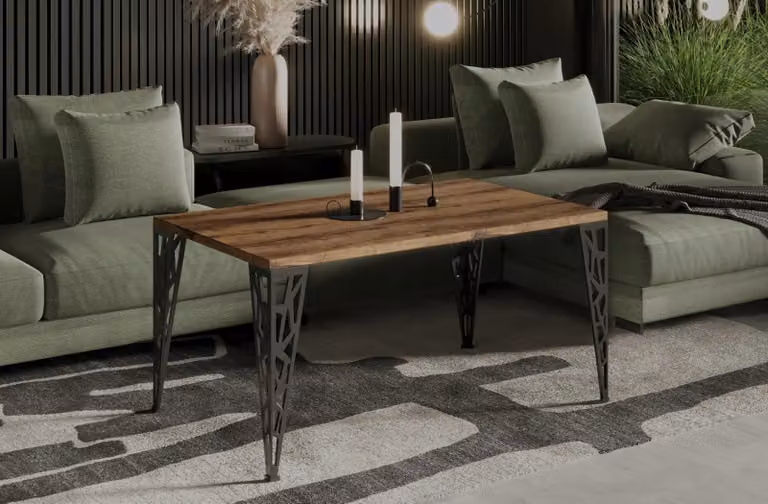 Endo-Möbel tavolino Monza 100x60x51 cm design tavolo da salotto moderno (rovere Monastero)