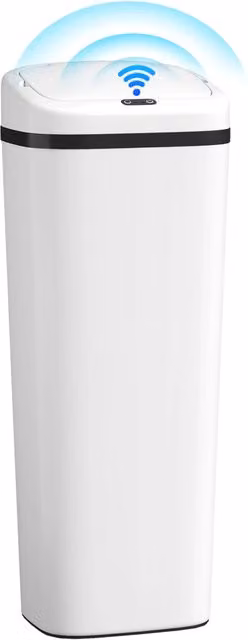 Cestino da cucina automatico Zephmum bianco e acciaio inox 50 L
