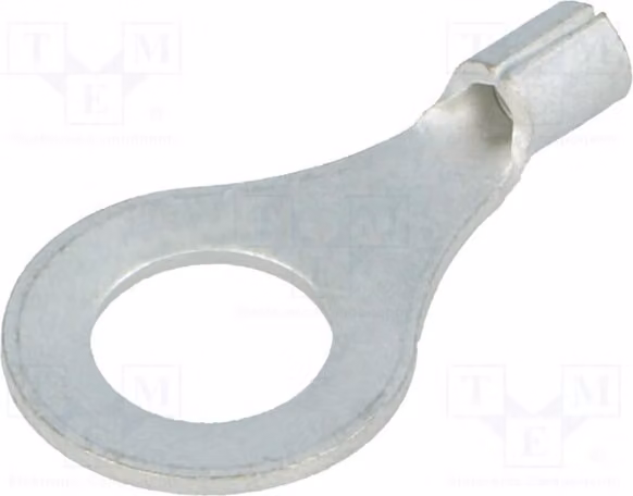 5 connettori a crimpare a anello: per cavi isolati con sezione da 0,3 a 1,42 mm², attacco M6, modello 34113