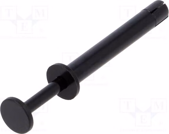 4 elementi di montaggio SRF4-28, conformi alla norma UL94V-2, in nylon 66 nero, diametro: non specificato, foro di montaggio: 4 mm