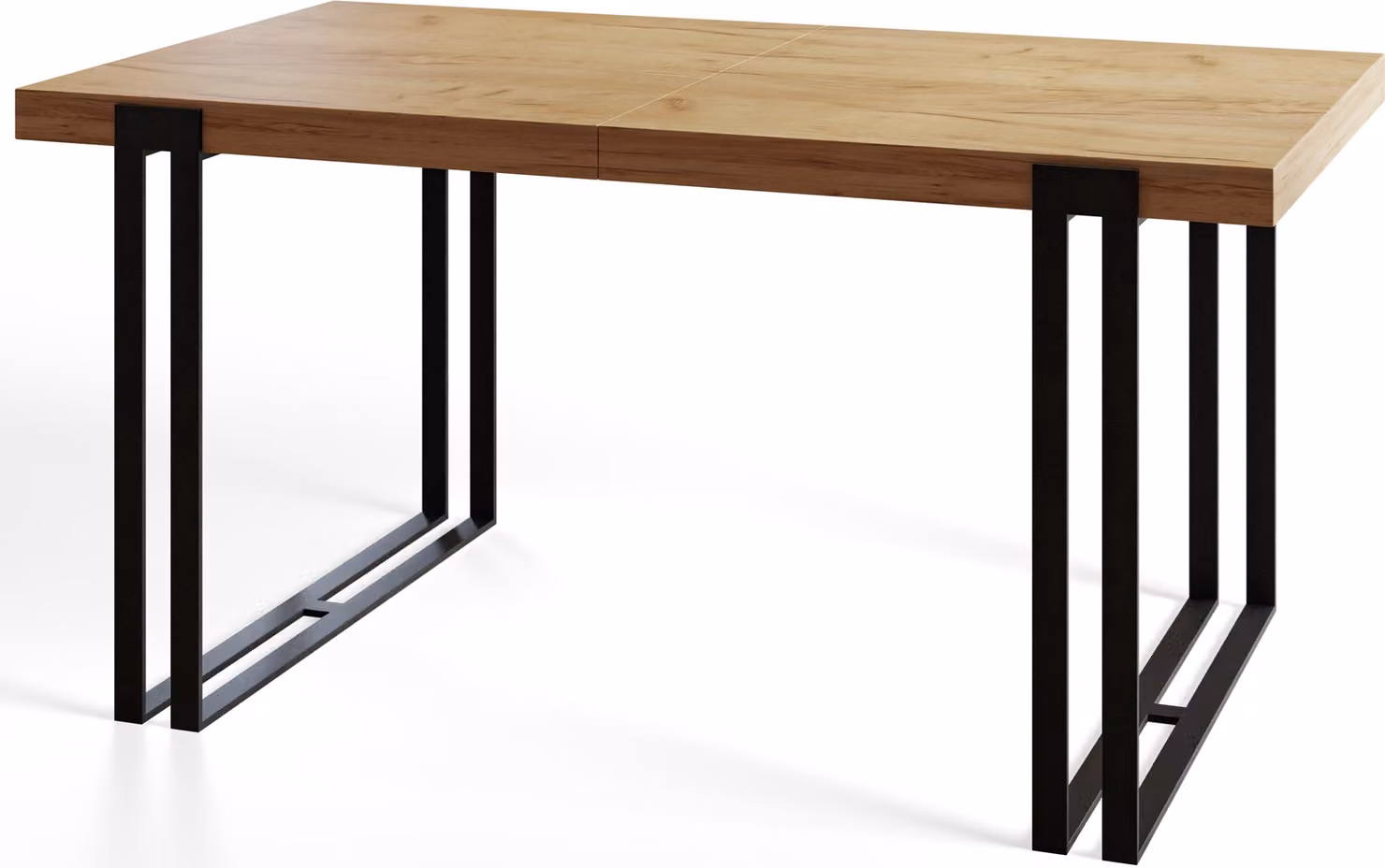 Alpi Mobili, tavolo da pranzo rettangolare rosa, design moderno, dimensioni 160x90x77 cm, struttura in metallo nero