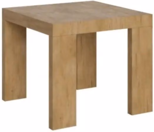 Tavolo allungabile 90/246x90 cm Roxell colore quercia natura