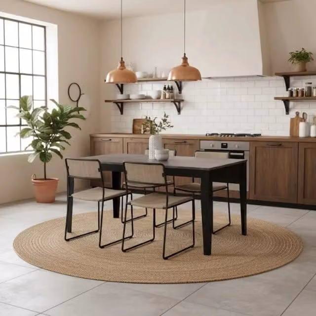 Tavolo da pranzo allungabile Moon Duzzle effetto marmo antracite L: 130-290 cm, P: 80 cm – 1
