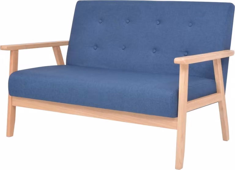 Maison Exclusive - Divano a 2 Posti in Tessuto Blu