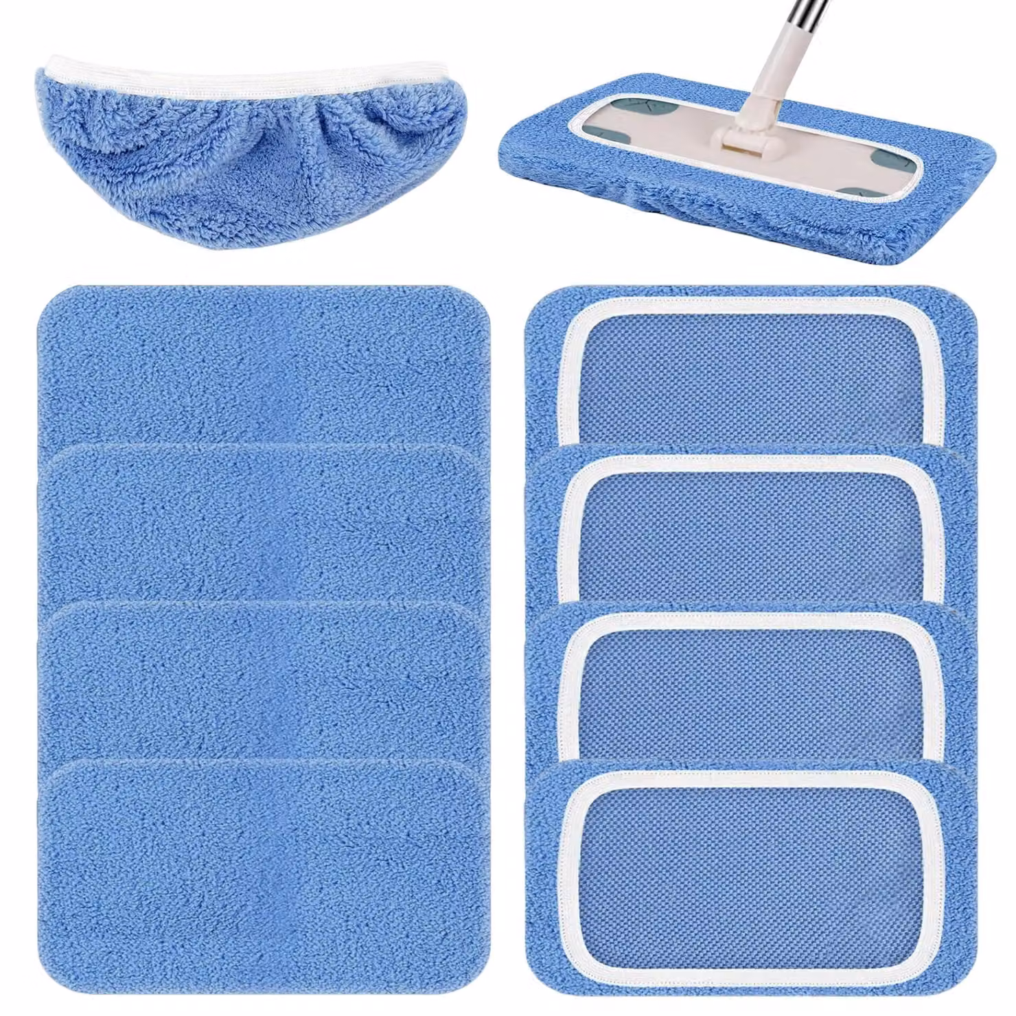 10 panni in microfibra per mop a secchi Swiffer, dimensioni 12x25 cm, lavabili