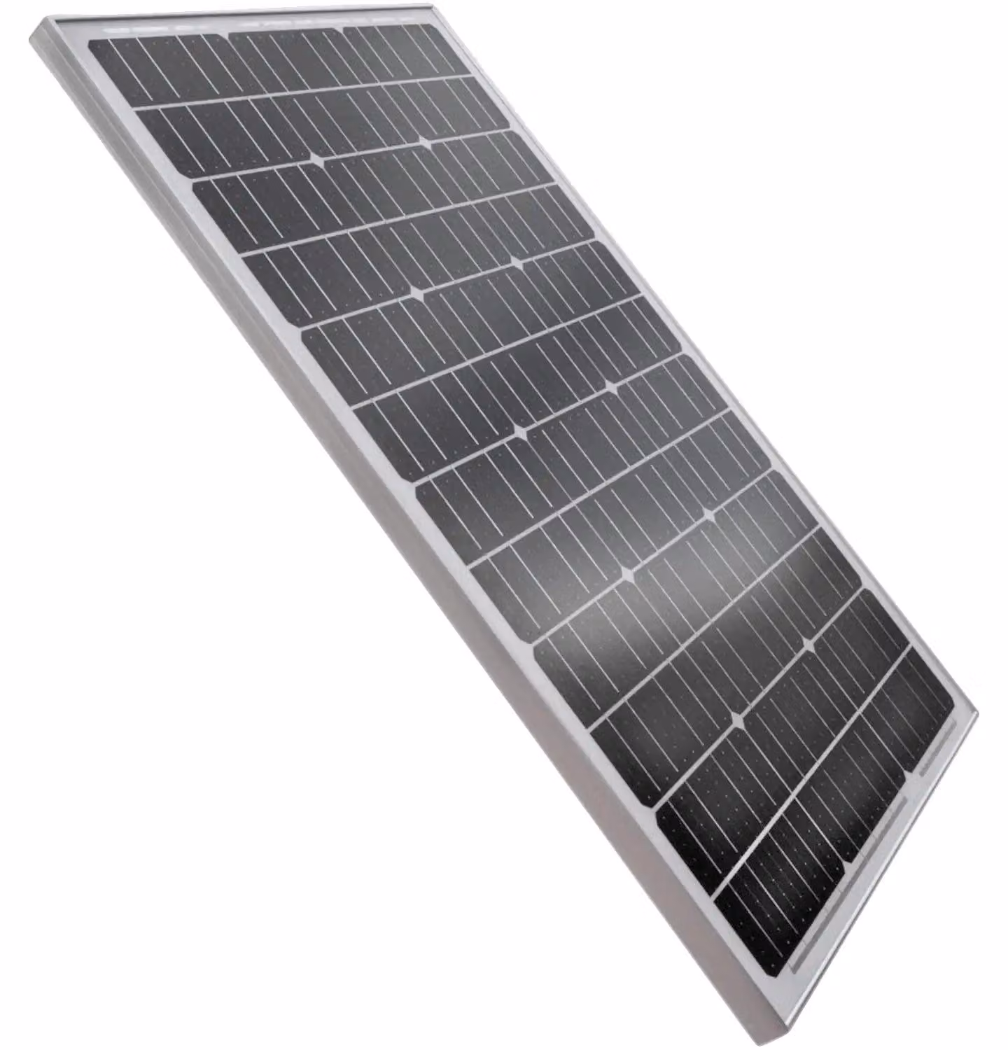 Pannello solare, 100 W, 18 V, monocristallino, 600 mm x 950 mm x 30 mm, telaio in alluminio resistente