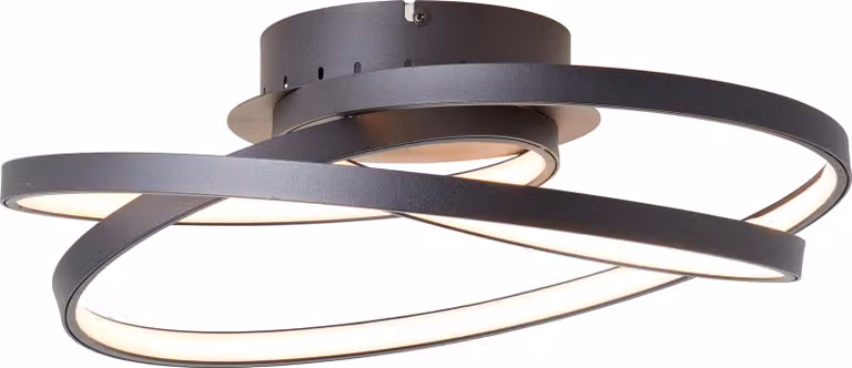BRILLANTE lampada da soffitto a LED senza tempo LABYRINTH | plafoniera a LED nera incl. lampadina a LED con luce bianca calda | diametro 40 cm | metallo/plastica