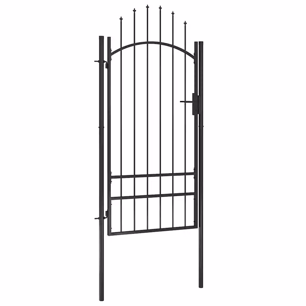 Cancello singolo a battente vidaXL in acciaio nero L: 100 cm, H: 250 cm
