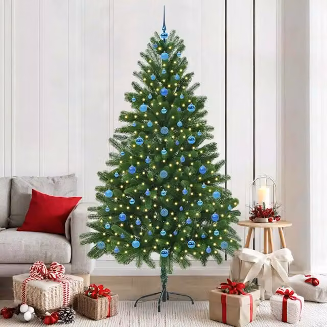 Albero di Natale con 300 LED con supporto Verde 210 cm PE 3396347