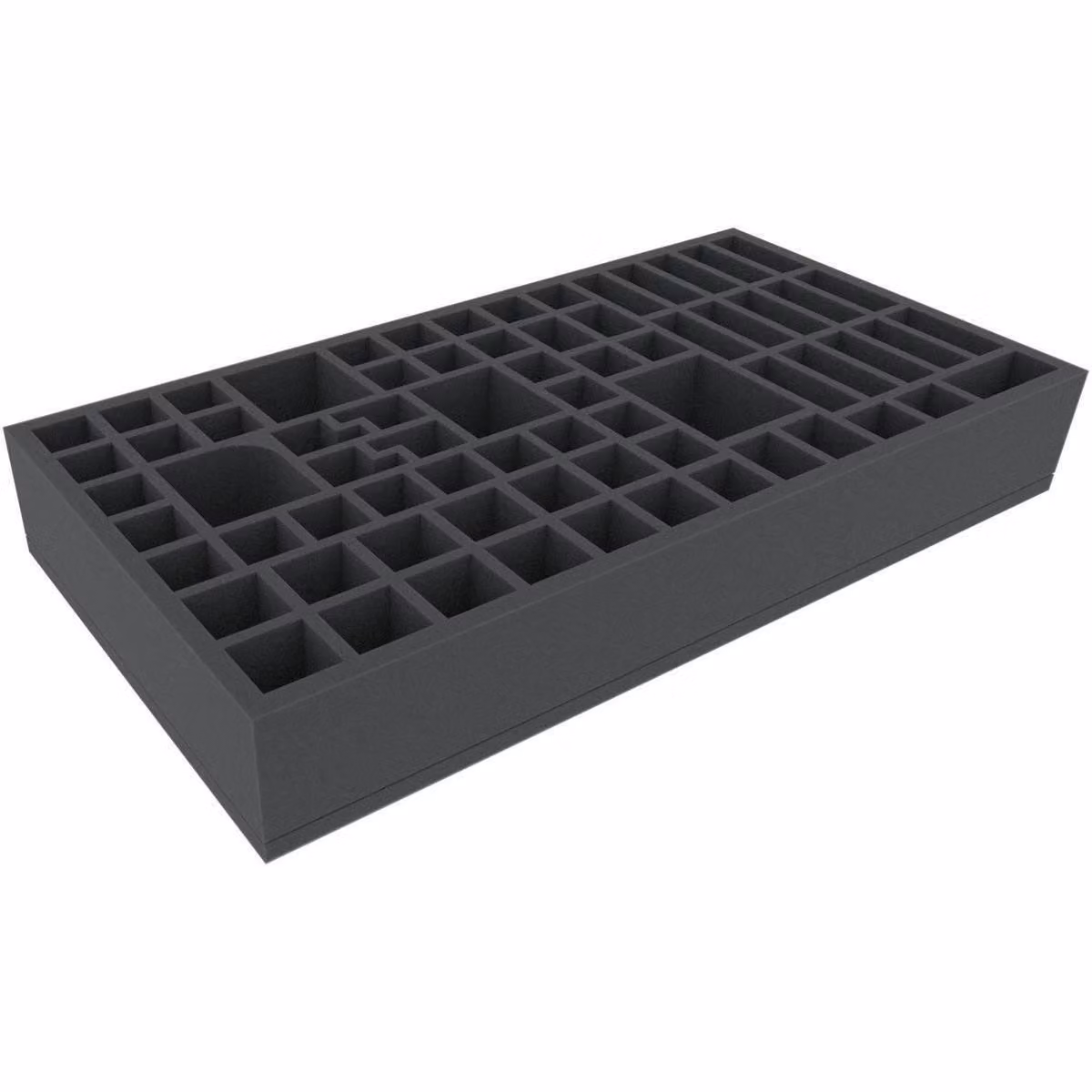 Inserto in schiuma 480x250x70 mm con 68 scomparti per giochi da tavolo