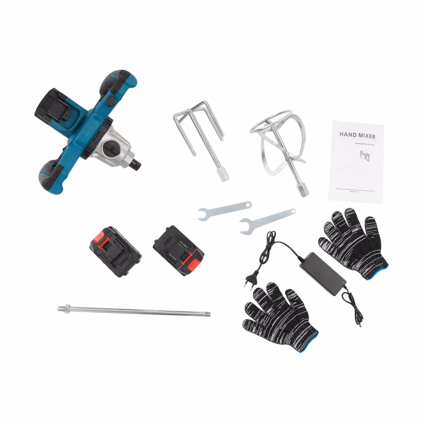 Betoniere, motore brushless, 6 velocità, blu