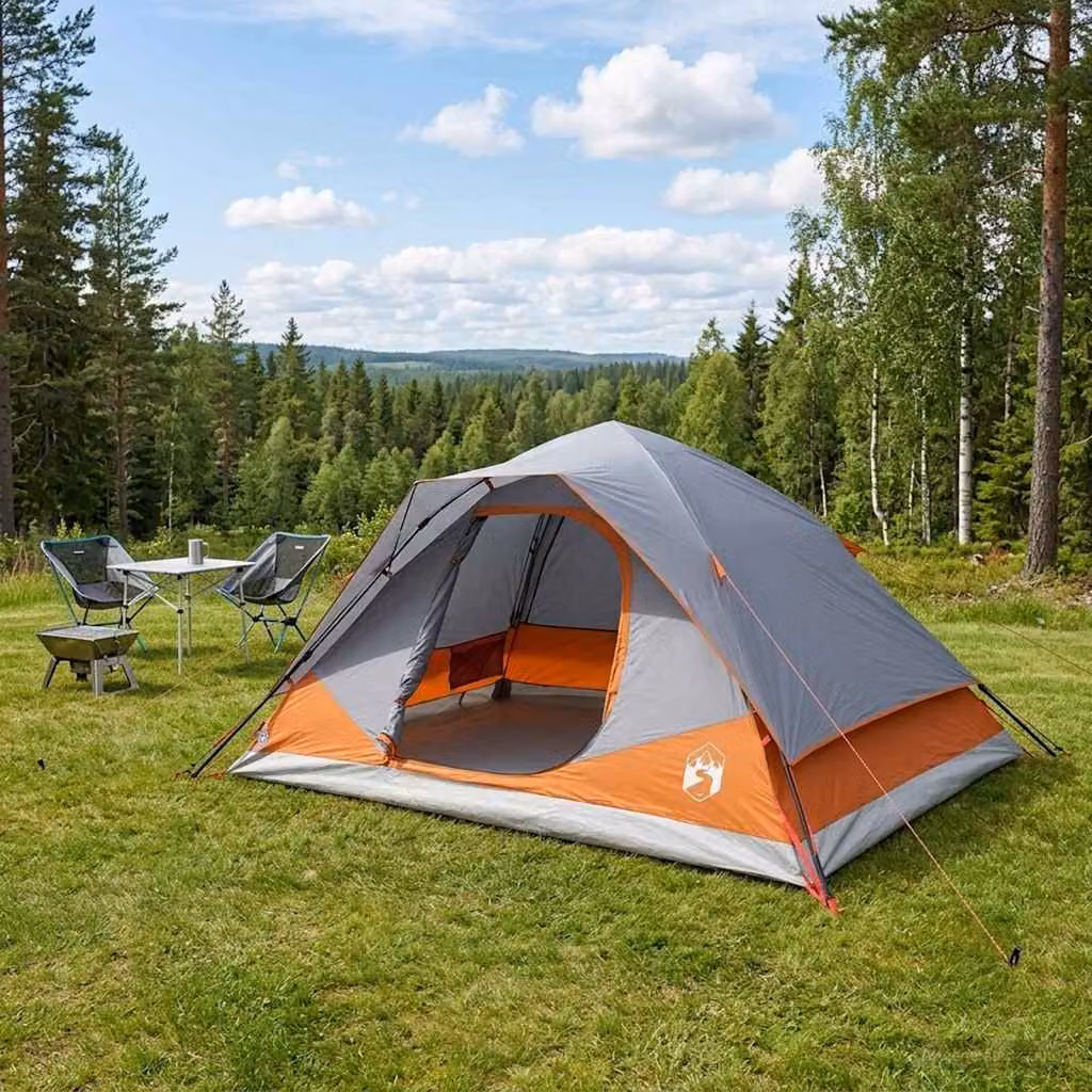 Tenda Istantanea vidaXL Grigio e Arancione L 305 x P 215 x H 140 cm