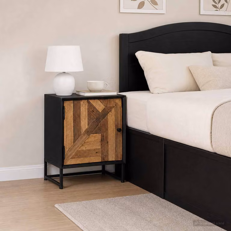 vidaXL Comodino a muro moderno in legno naturale marrone L: 40 cm, P: 30 cm, H: 50 cm
