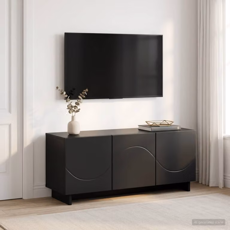 vidaXL Supporto TV moderno in legno ingegnerizzato nero L 90 cm, P 34.5 cm, H 40 cm