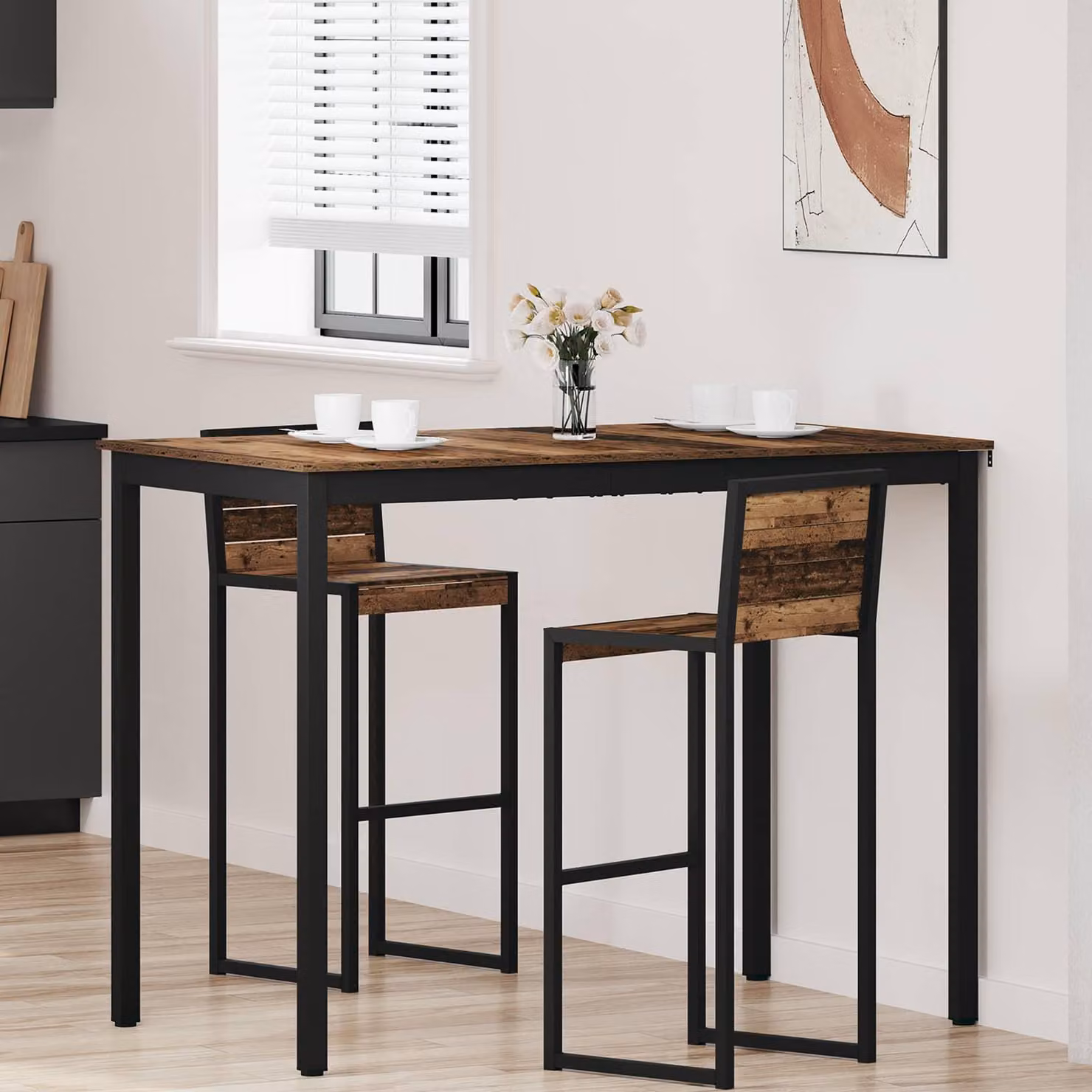 Maison Exclusive - Tavolino alto in materiale derivato dal legno, rettangolare