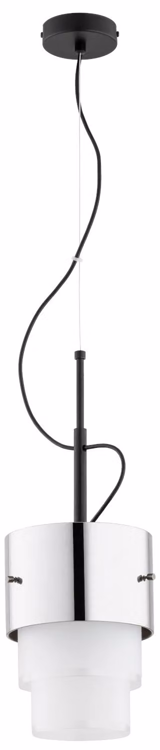 Lampada a sospensione a tre paralumi TRI-STAR nera 1xE27x15W in metallo, dimensioni: 90x20x20 cm, IP20, Alfa