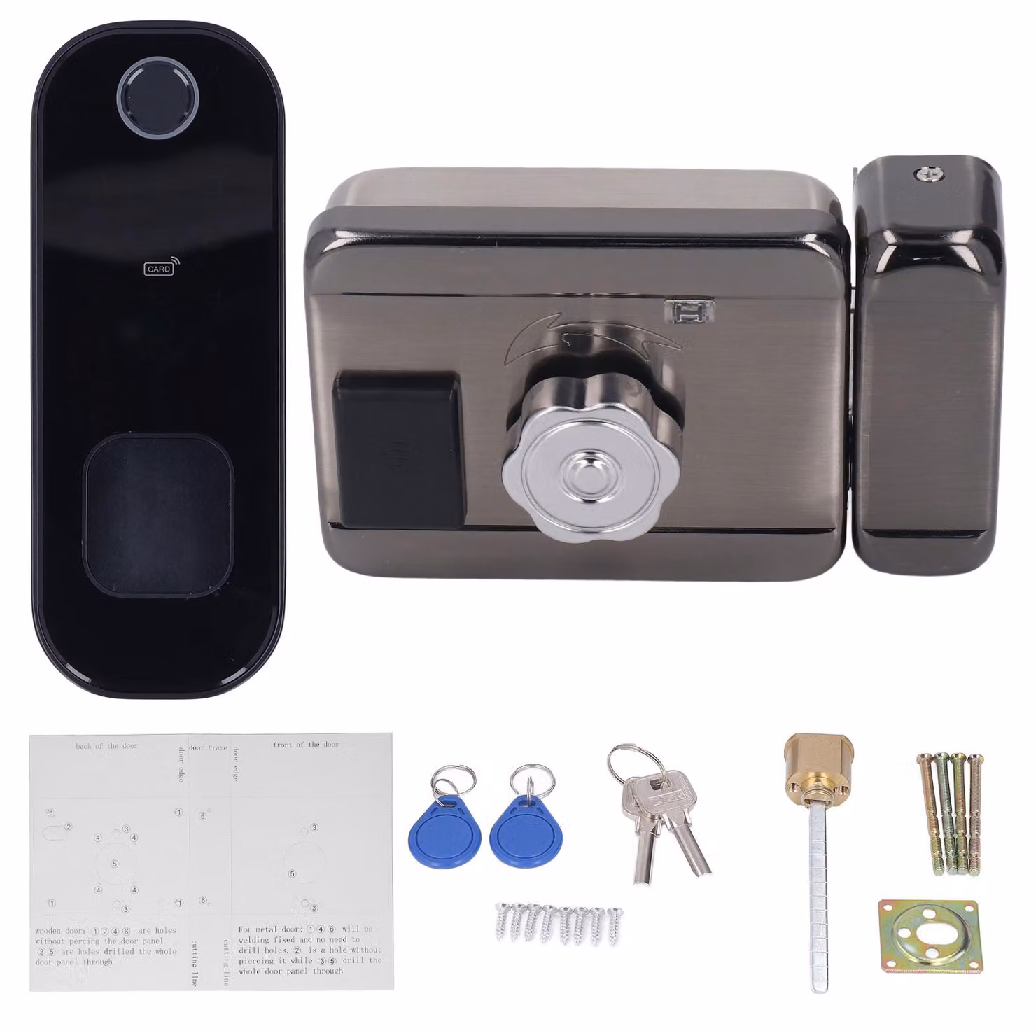Serratura intelligente, Wi-Fi, telecomando elettronico digitale, scheda con impronta digitale, password, sistema di sicurezza domestica per Tuya