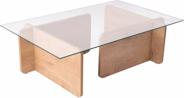 Tavolino da caffè in legno "Flavio" - 105 x 65 x 30 cm - Rovere