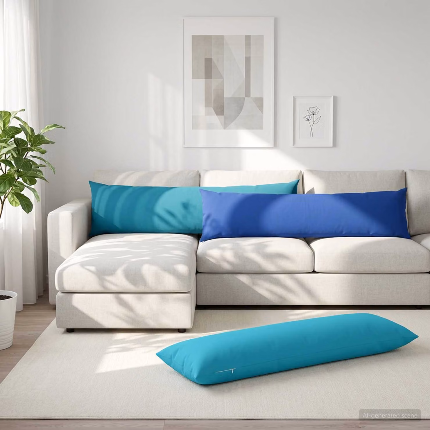 vidaXL Cuscino con cuscino HEERLEN 2 pz Turchese Poliestere