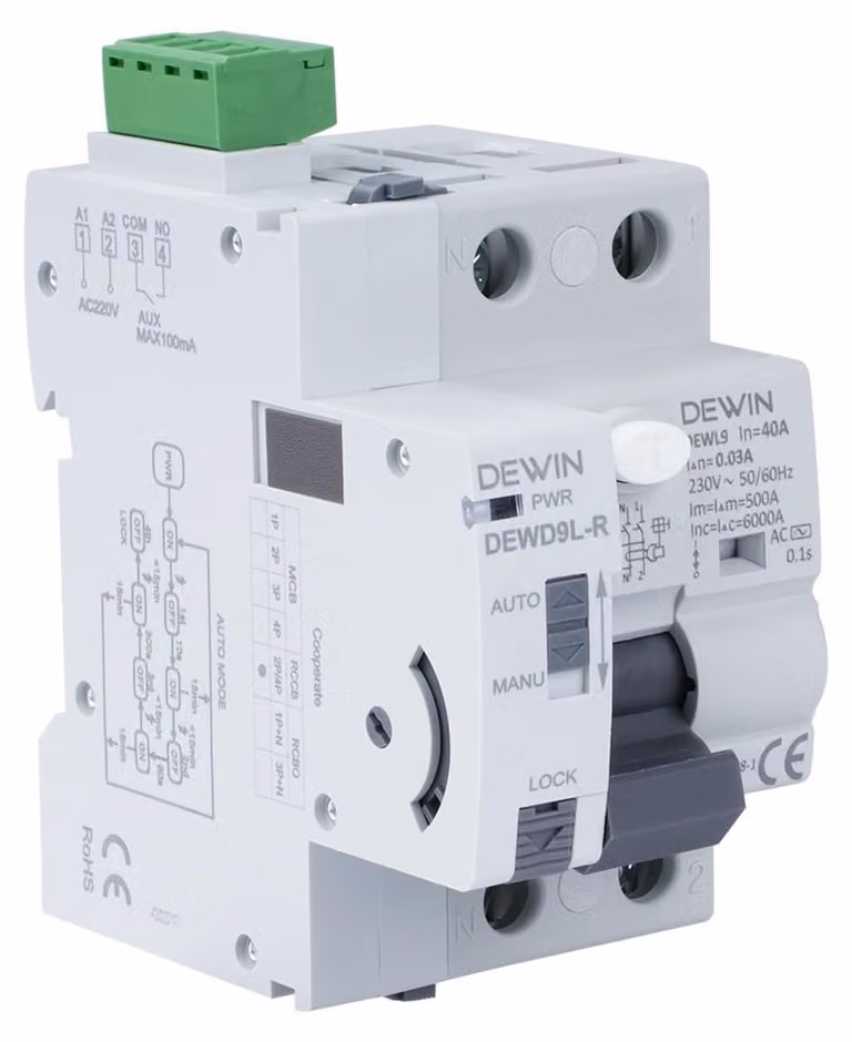 Interruttore differenziale intelligente, 2P, AC 220V, 40A