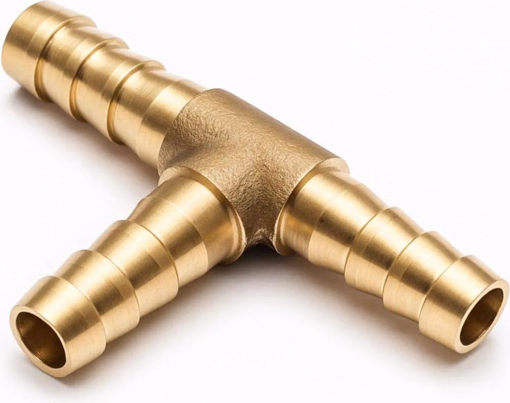 PARTNER PNEUMATIC connettore a T in ottone "a spina di pesce" 8mm