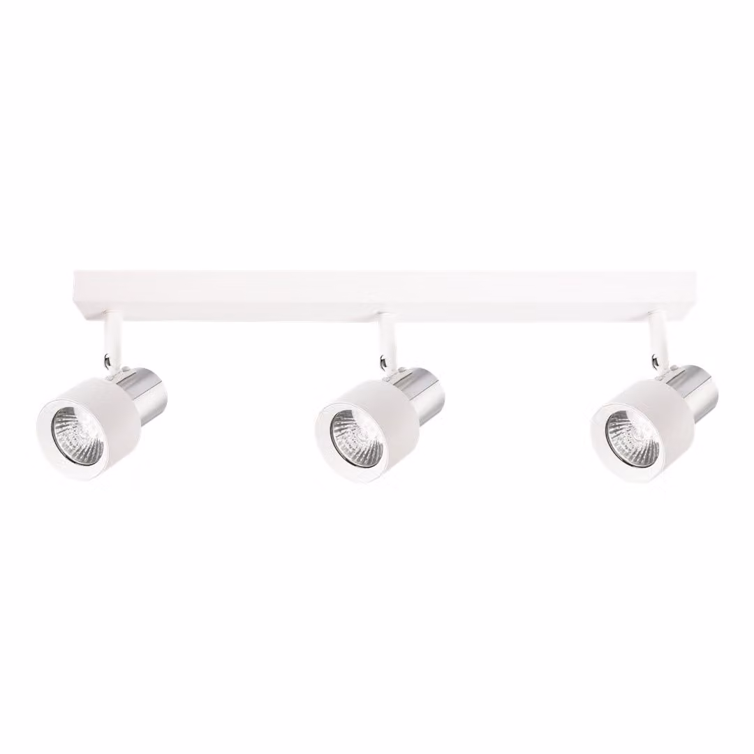 Plafoniera Cino 3Xgu10 Lampada da soffitto bianca + cromo Faretti da soffitto