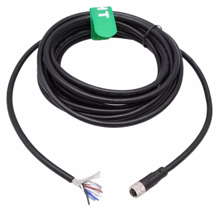Cavo sensore M8, 4 poli, connettore femmina, schermato, in PVC, lunghezza 5 metri